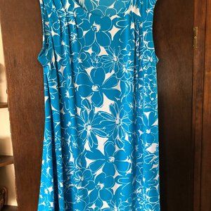 Women's plus size 20 blue/white dress